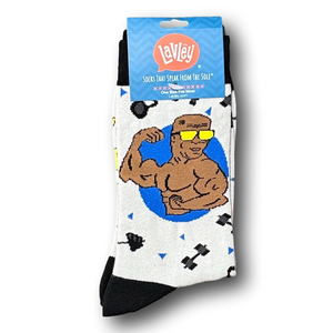 3/$18 Body Builder "Do You Even Lift Bro?" Funny Novelty Crew Socks - NWT
